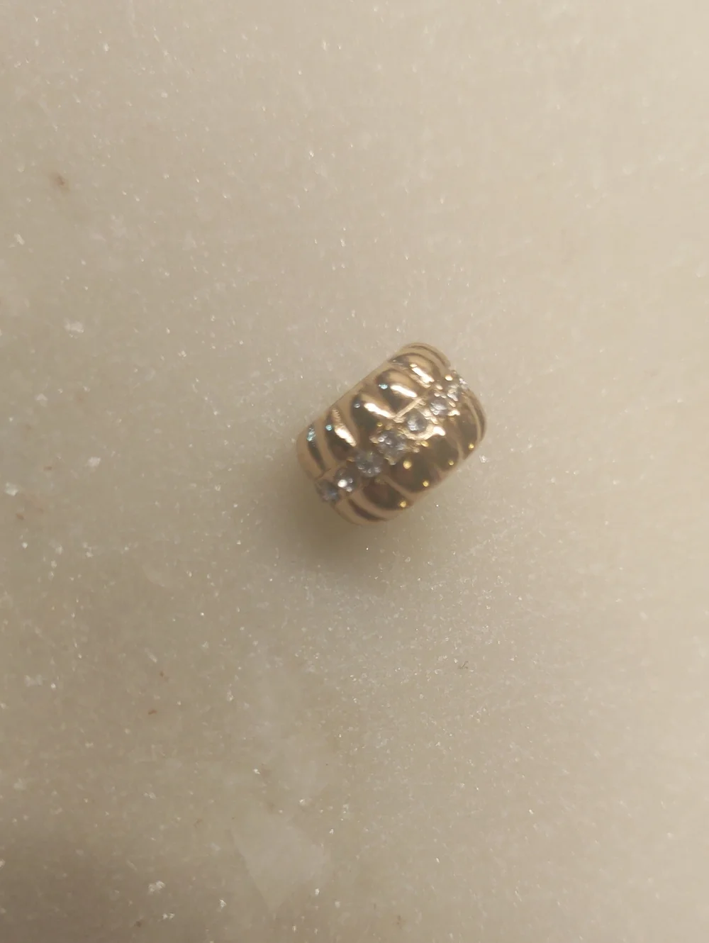 Brighton Gold Glamour Stopper Bead With Row Of Swarovski Crystals